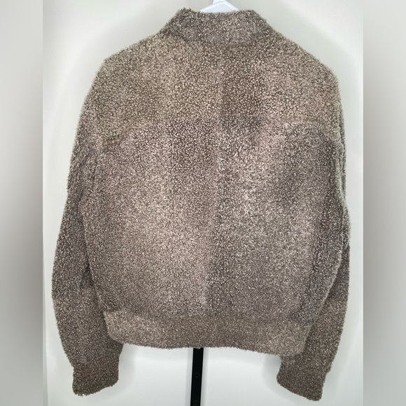 Agnona Women’s Grey Lamb Fur Bomber Jacket — Size 40 (Italy / EU 40) - Picture 3 of 10